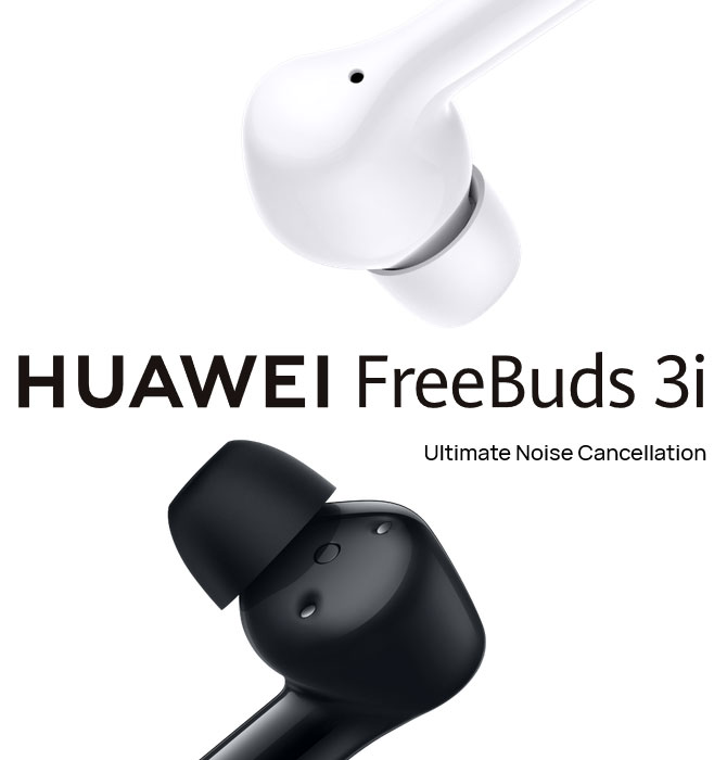 HUAWEI FreeBuds 3i, Ultimate Dual Mic Active Noise Cancellation